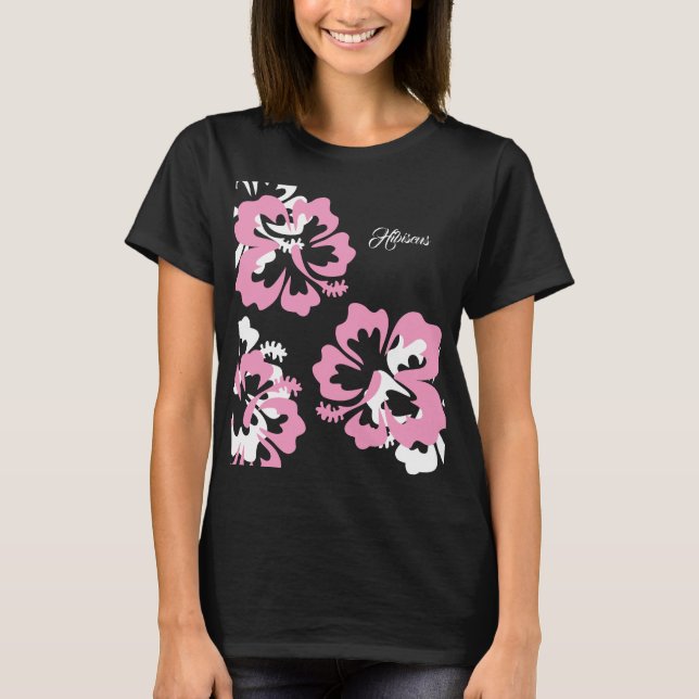Camiseta Cor-de-rosa do Hibiscus (Frente)