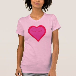 Camiseta Cor-de-rosa e vermelho, cor-de-rosa e vermelho