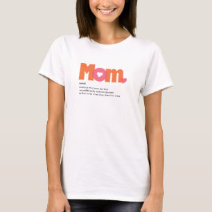 Camiseta cor-de-rosa/laranja definição da mãe