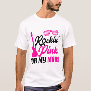 Camiseta Cor De Rosa Para A Consciência Do Cancer Da Mãe