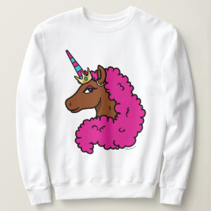 Camiseta Cor-de-rosa quente afro Unicorn