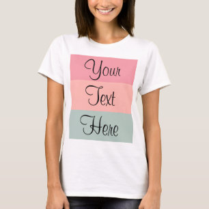 Camiseta Cor-de-rosa-rosa, mulheres em Teto, Modelo de Text