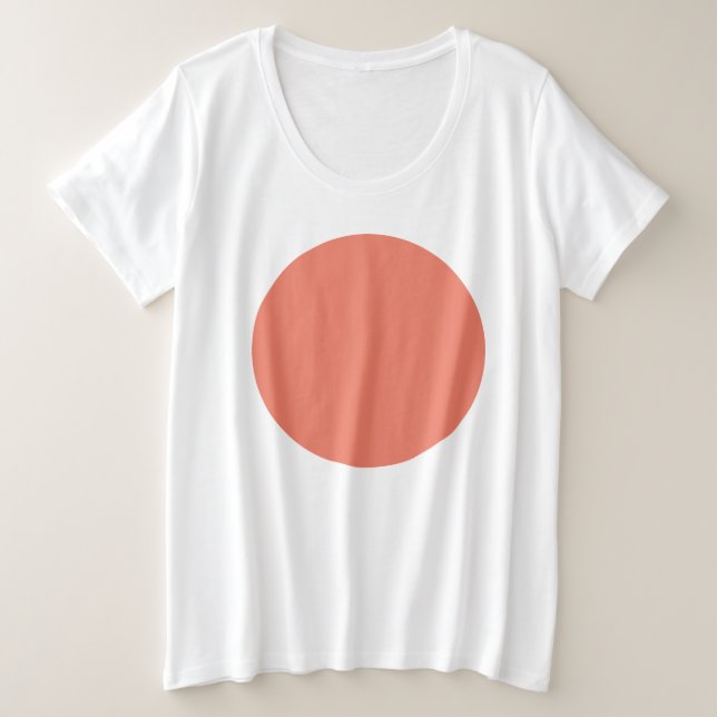 Camiseta Cor de Verão Rosa Pêssego (Frente do Design)