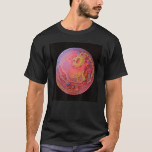 Camiseta Cor do acrílico do padrão de cor da pintura mens