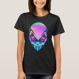 Camiseta Cor do Cabeça de Alien Alien Colorido Rave Acredit