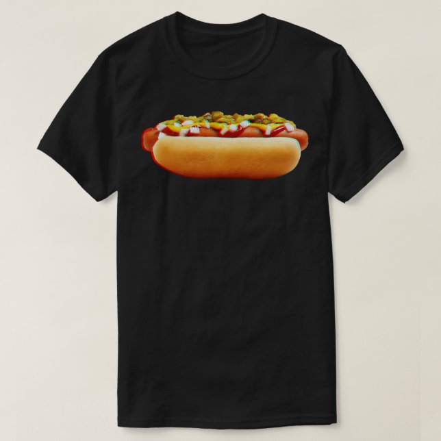 Camiseta Cor do cachorro quente 3D (Frente do Design)