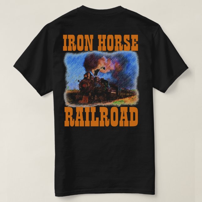 CAMISETA COR DO CAVALO DE FERRO RALROAD (Verso do Design)