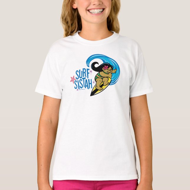 Camiseta Cor do Cheio da Sistah do surf (Frente)