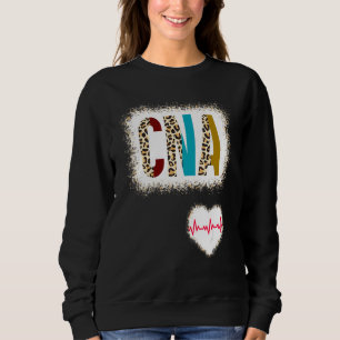 Camiseta Cor do Cna Branqueado Metade da Enfermagem do Leop