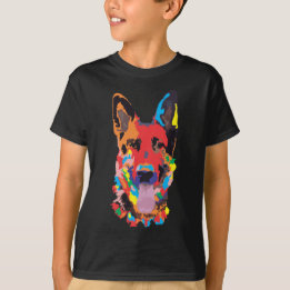 Camiseta Cor do german shepherd