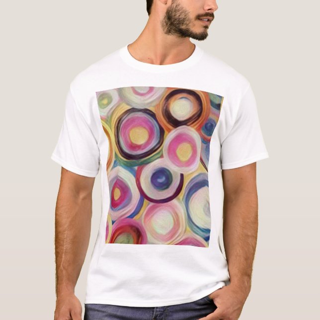 Camiseta Cor do gradiente, fundo de textura áspera. (Frente)