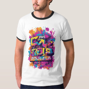 Camiseta Cor do Grafite do TMS Colorpaloza Executar Design 