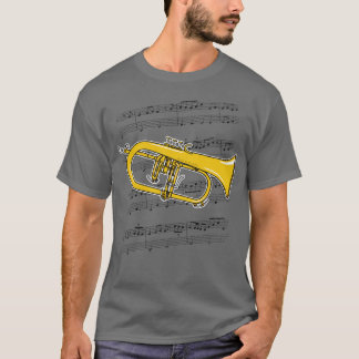 Camiseta Cor do Músico do Brass Hornist do Jogador do Fluge