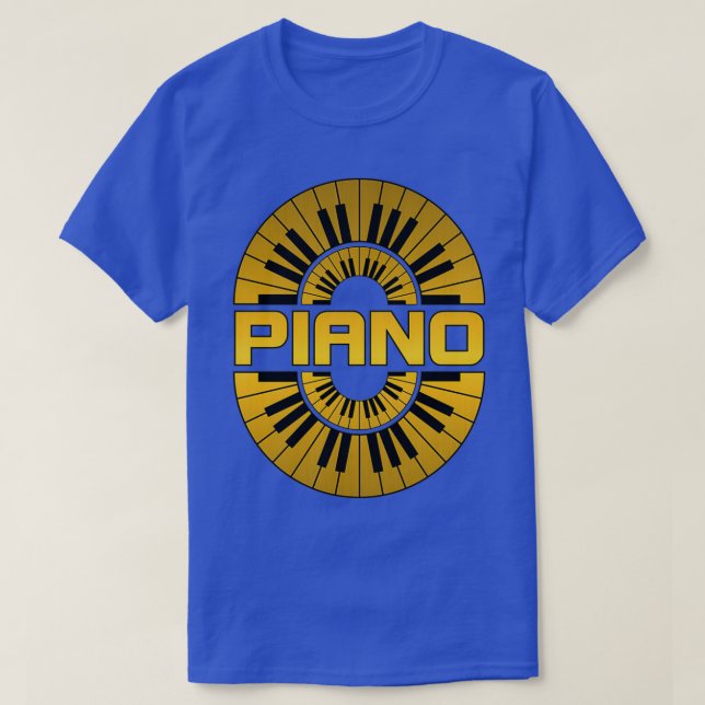 Camiseta Cor do ouro para piano (Frente do Design)