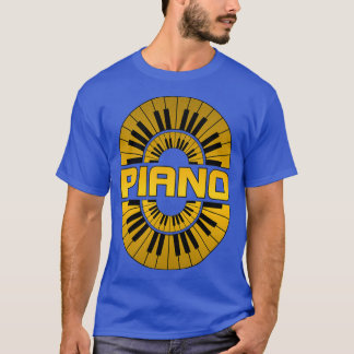 Camiseta Cor do ouro para piano