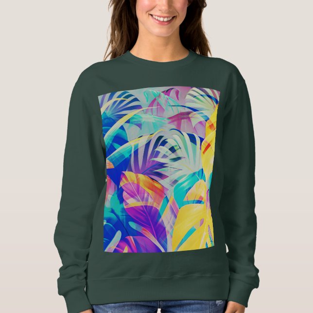 Camiseta Cor do Pastel Floral Moderno Abstrato (Frente)