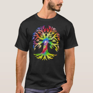Camiseta Cor do Símbolo de Árvore de Vida