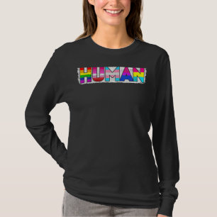 Camiseta Cor do Sinalizador Arco-Íris Humano Lgbtq Ord Ally