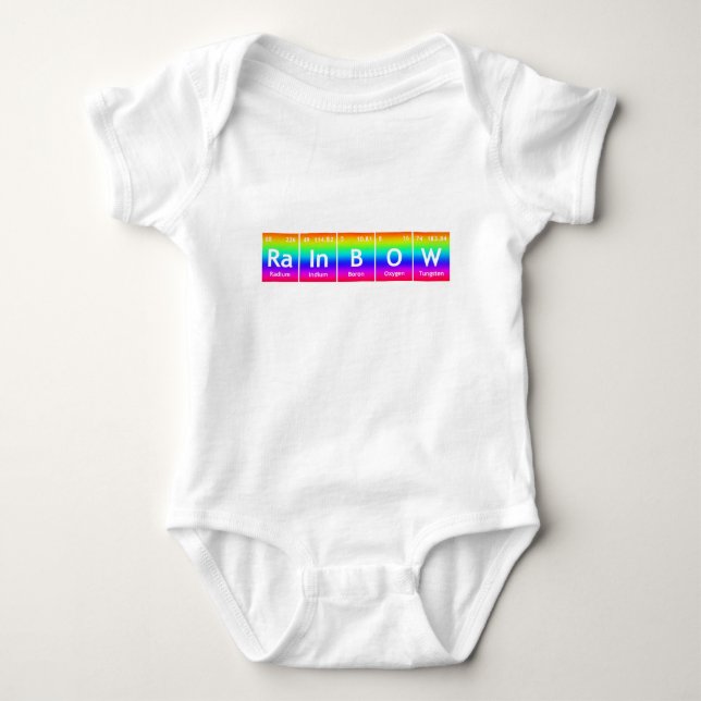 Camiseta Cor dos símbolos da palavra dos elementos de mesa (Frente)