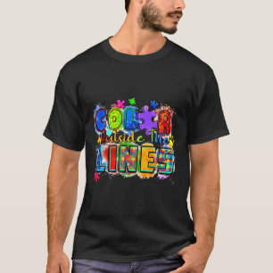 Camiseta Cor Fora das Linhas Dia Mundial da Consciência do