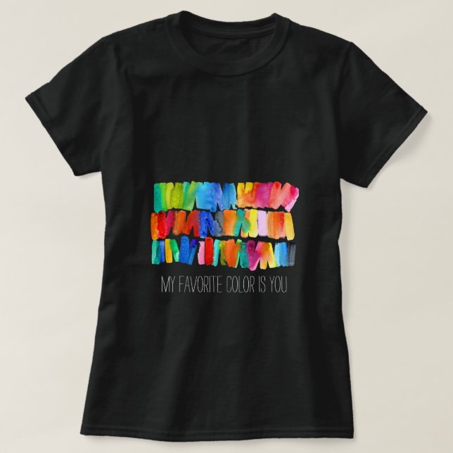 Camiseta Cor moderna de abstrato (Frente do Design)