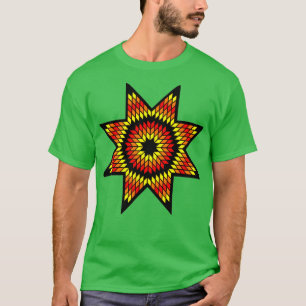 Camiseta Cor Nativa de Design preto StarQuilt americana