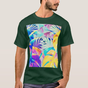 Camiseta Cor Pastel Floral Abstrato Moderno