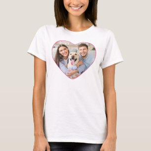 Camiseta Cor Personalizada de Foto em Forma de Coração