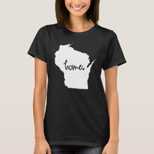 Camiseta Cor Personalizada do Home Wisconsin