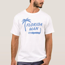Camiseta Cor Personalizada do Ilhator Man e Palm Tree da Fl