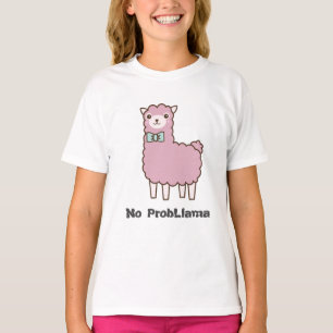 Camiseta Cor Personalizada Esclarecida Sem Problema Llama
