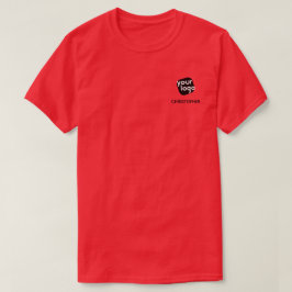 Camiseta Cor Personalizada Moderna Adicionar Nome e Logotip