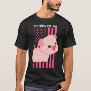 Camiseta Cor rosa-rosa da bandeira do bebê