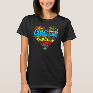 Camiseta Cor Sabiendo do Autismo Características Coloridas