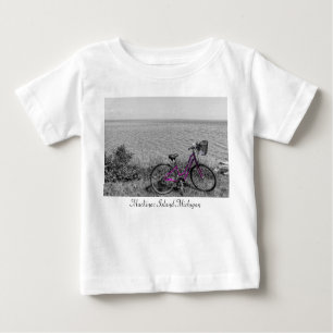 Camiseta Cor seletiva da bicicleta da ilha Mackinac