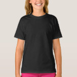 Camiseta Cor Sólida Preta Tradicional do Eterno Clássico<br><div class="desc">Camisa Clássica T da garota e acessório de roupa de declaração de moda casual e divertida impresso com ilustração de design de arte de cor preto tradicional com Eterno clássico e seleção de produtos pelo compro de impressão do FabricSeal sob demanda em Zazzle.com #ZazzleMade https://www.zazzle.com/store/thefabricseal TheFabricSeal ©️ Original. Preto é...</div>