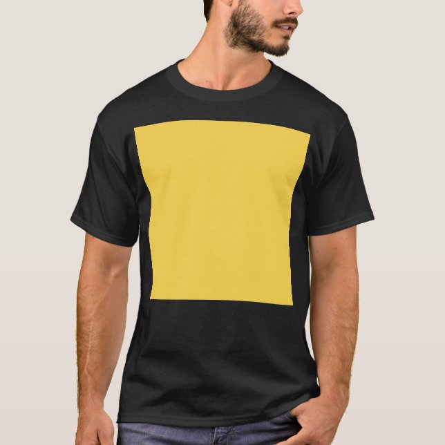 Camiseta Cor Sólido Amarelo Tropical (Frente)