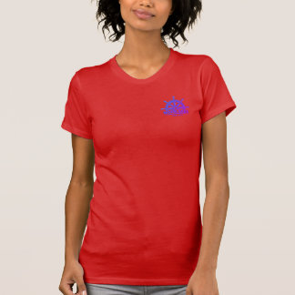 Camiseta Cor T das mulheres, Fnt do logotipo colorido, Cor
