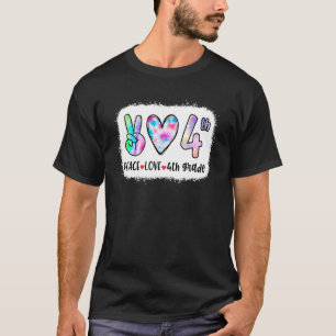 Camiseta Cor Tie Dye Desbotada Colorida Paz Amor 4º Para Cr