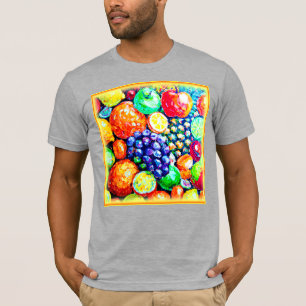 Camiseta Cor Vibrante das Frutas. Comprar Agora