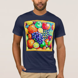 Camiseta Cor Vibrante das Frutas. Comprar Agora