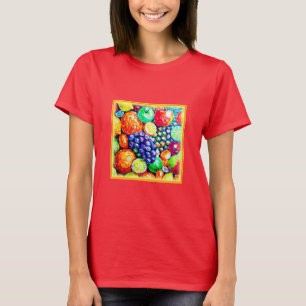 Camiseta Cor Vibrante das Frutas. Comprar Agora