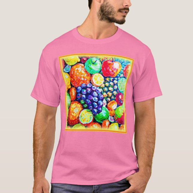 Camiseta Cor Vibrante das Frutas. Comprar Agora (Frente)
