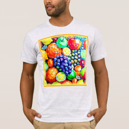 Camiseta Cor Vibrante das Frutas. Comprar Agora