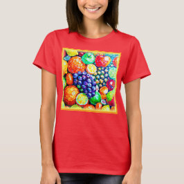 Camiseta Cor Vibrante das Frutas. Comprar Agora