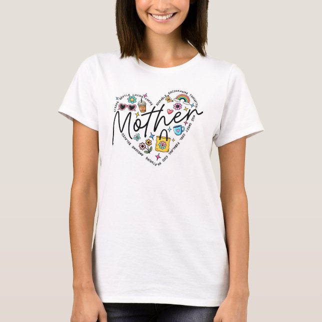 Camiseta Cora da Mãe Doçuras Divertidas Alegres (Frente)