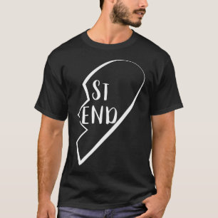 Camiseta Coração2 de 2 de Melhores Amigos do BFF para sempr