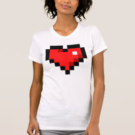 Camiseta coração 8bit