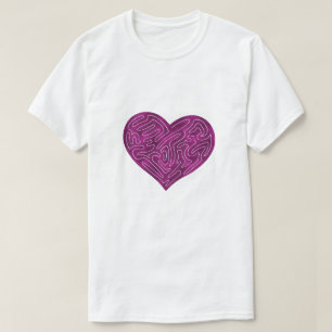 CAMISETA CORAÇÃO A-MAZE ING (MAGENTA)