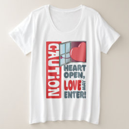 Camiseta Coração aberta, amor pode entrar (Dia de os namora